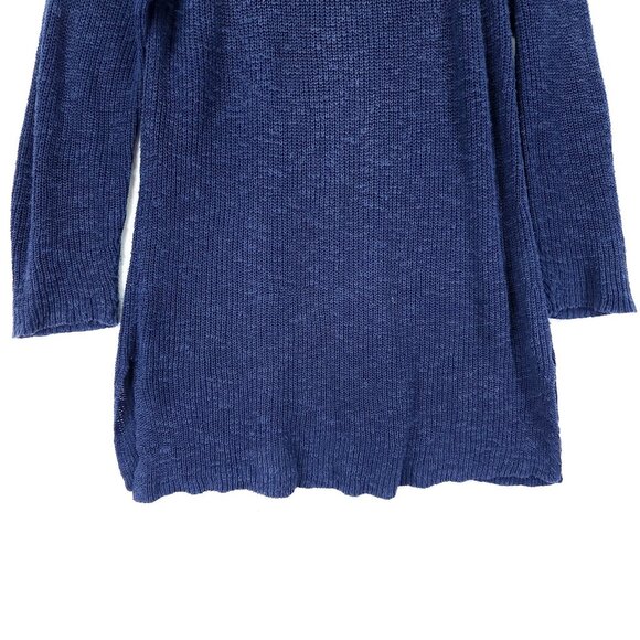 Eileen Fisher Organic Linen Cotton Slub Tunic Sweater Womens Large Open Knit - Picture 8 of 12
